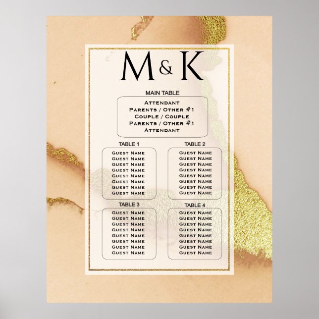 Poster Casamento 💡 Óleo Coral Moderno (Frente)