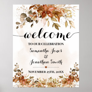 Poster Casamento outono de Cerimônia de Boas-vindas Autum
