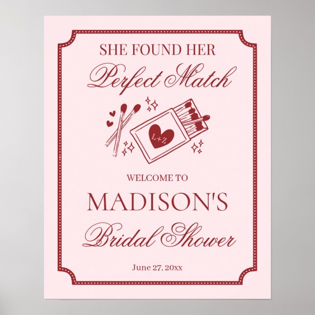 Poster Casamento Perfeito Feito no Céu Boas-Vindas ao Chá (Frente)