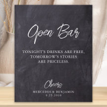 Casamento Personalizado do Quadro de Bares Abertos