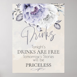 Poster Casamento | Placa de Barra de Lilás Rústico Alabas