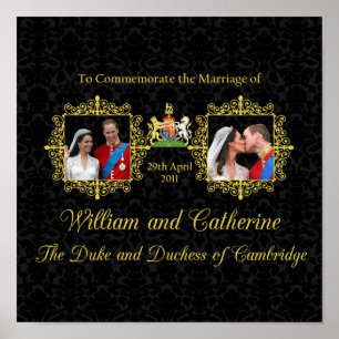 Poster Casamento real - William e Kate