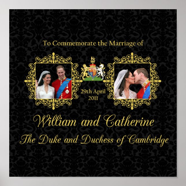 Poster Casamento Real - William e Kate (Frente)