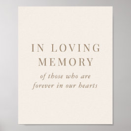 Poster Casamento Romântico a Ouro e Marfim Em Memória Amo