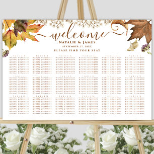 Poster Casamento Russo de Outono 18 Assentos de Mesa