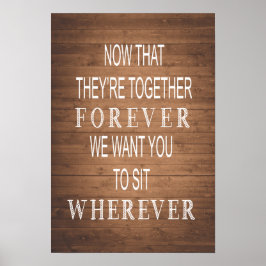 Poster Casamento russo | sinal de grãos de madeira | Sent