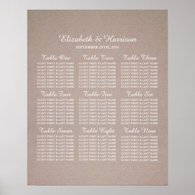 Poster Casamento Rustic Country Kraft (Frente)