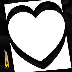 Poster Casamento simples de Modelo de coração de 24"
