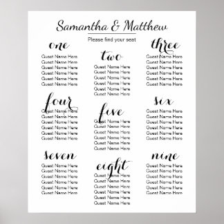 Poster Casamento Simples e Chic (Espalhado) | Organograma