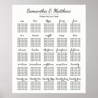 Poster Casamento Simples e Chic - Mais Mesas | Organogram