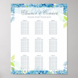 Poster Casamento sofisticado com Hydrangea Azul