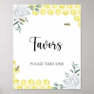 Poster Casamento tema abelha - Lembranças, por favor, peg