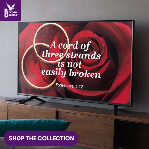 Poster Casamento THREEFOLD CORD Christian Frame Art para