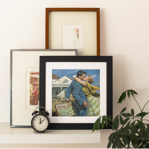 Póster Casamento vintage, Comprar Newlyweds Primeira Casa