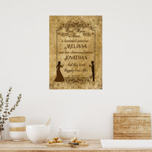 Poster Casamento vintage Noivo de uma vez por vez