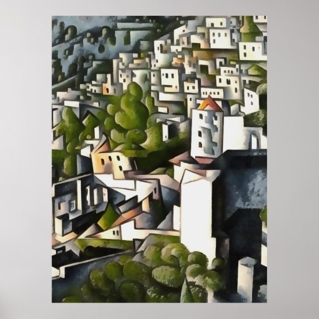 Poster Casas Abandonadas De Abstrato Art De Kayakoy (Frente)