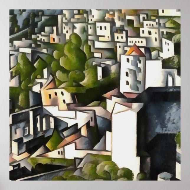 Poster Casas Abandonadas De Abstrato Art De Kayakoy (Frente)