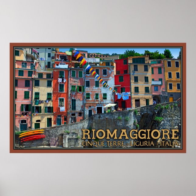 Póster Casas da Riomaggiore Waterfront (Frente)
