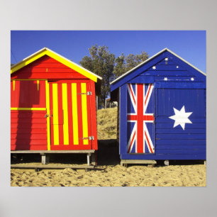 Póster Casas de Banho, Praia de Middle Brighton, Porto 2