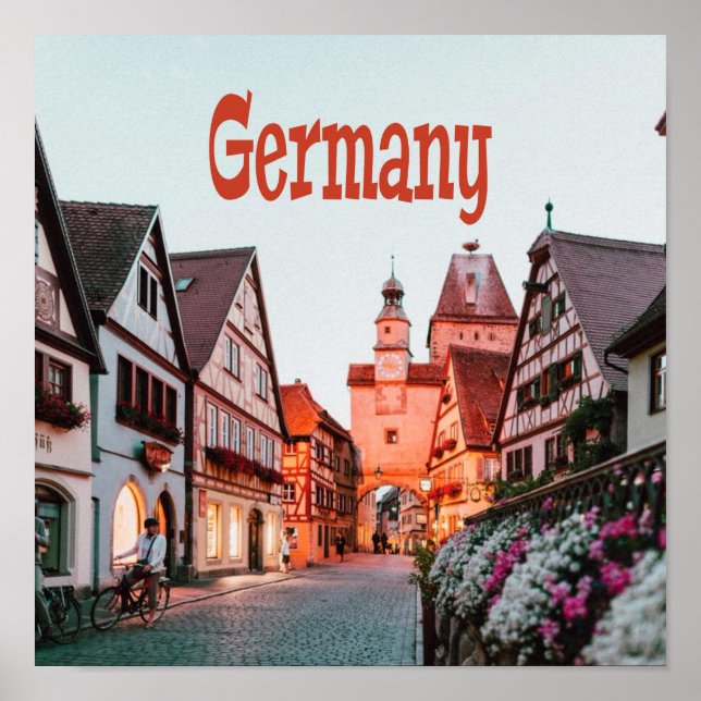 Poster Casas de Linha da Alemanha (Frente)