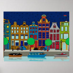 Póster Casas De Linha Neerlandesas