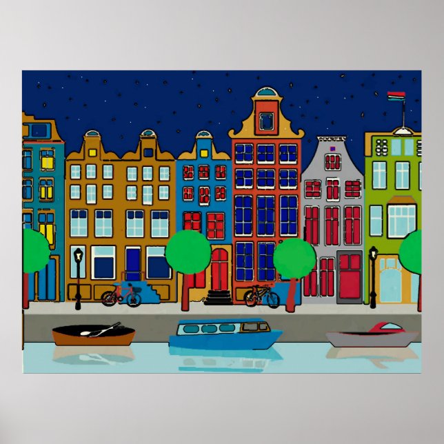Póster Casas De Linha Neerlandesas (Frente)