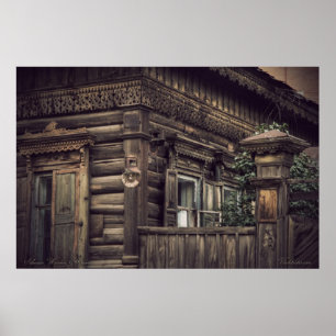 Póster Casas de madeira Siberian (projeto por