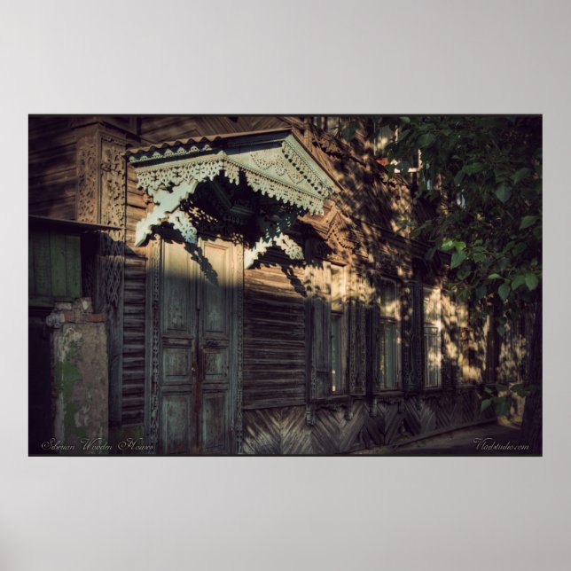 Póster Casas de madeira siberianas (projeto vladstudio.co (Frente)