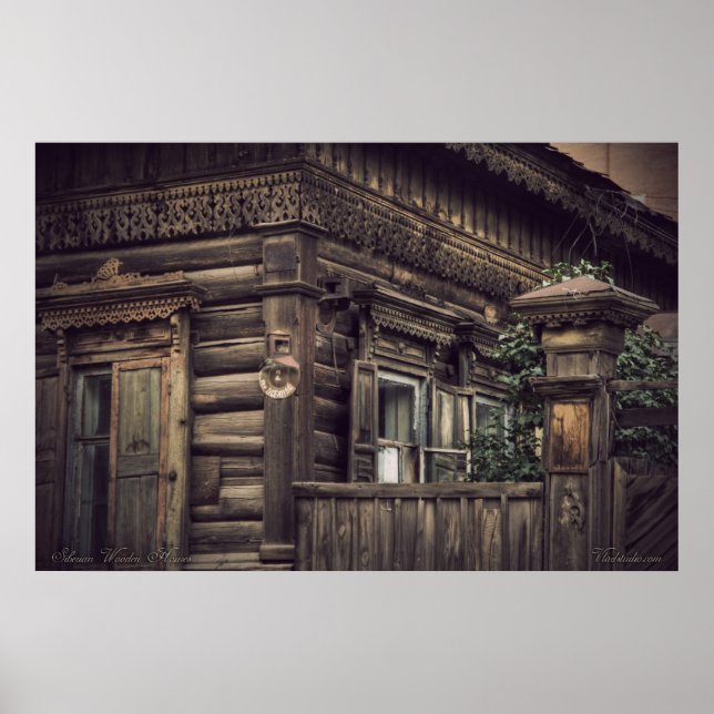 Póster Casas de madeira siberianas (projeto vladstudio.co (Frente)