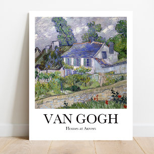 Poster Casas de Vincent van Gogh em Auvers