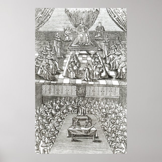 Póster Casas do Parlamento em 1640 (Frente)