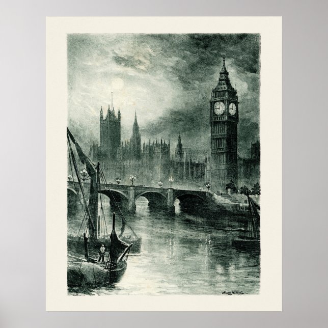 Póster Casas do Parlamento, Londres (Frente)