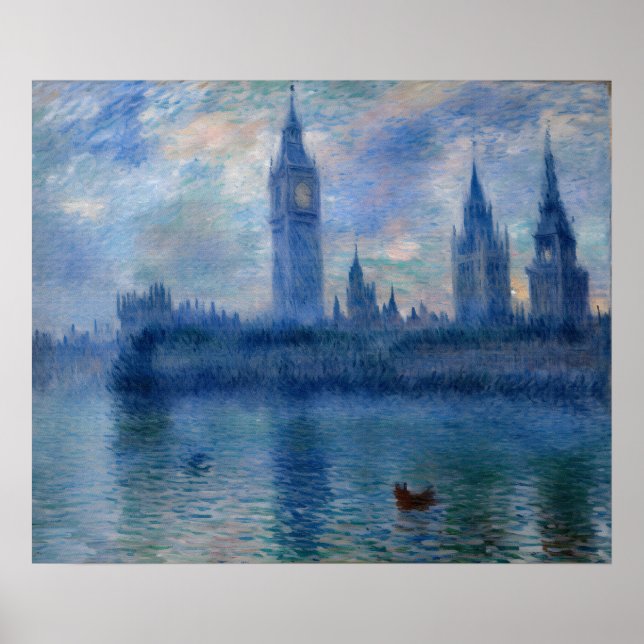 Poster Casas do Parlamento, Londres (1900-1901) (Frente)