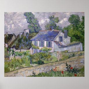 Poster Casas em Auvers por Vincent Van Gogh