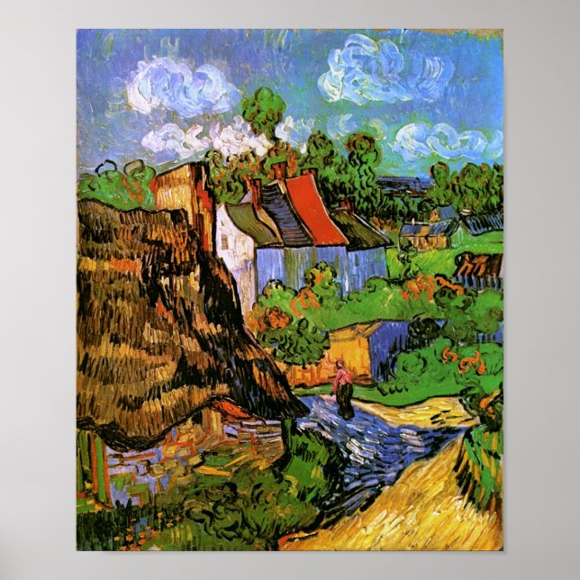 Poster Casas em Auvers Van Gogh Fine Art (Frente)