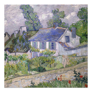 Póster Casas em Auvers Vincent van Gogh