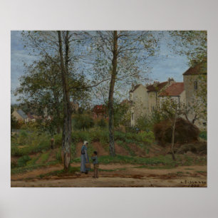 Poster Casas em Bougal (Outono), 1870 Pissarro