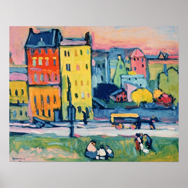 Poster Casas em Munique, 1908 (Frente)