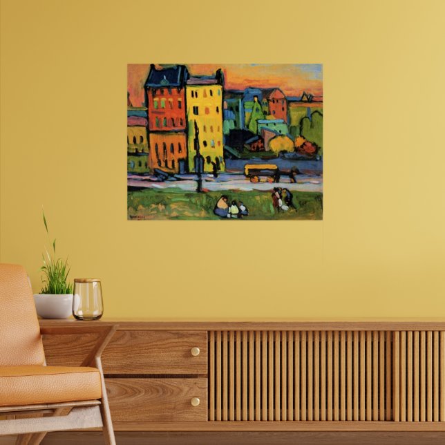 Poster Casas em Munique por Kandinsky (Sala de Estar 2)