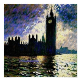 Póster Casas impressionistas do Parlamento