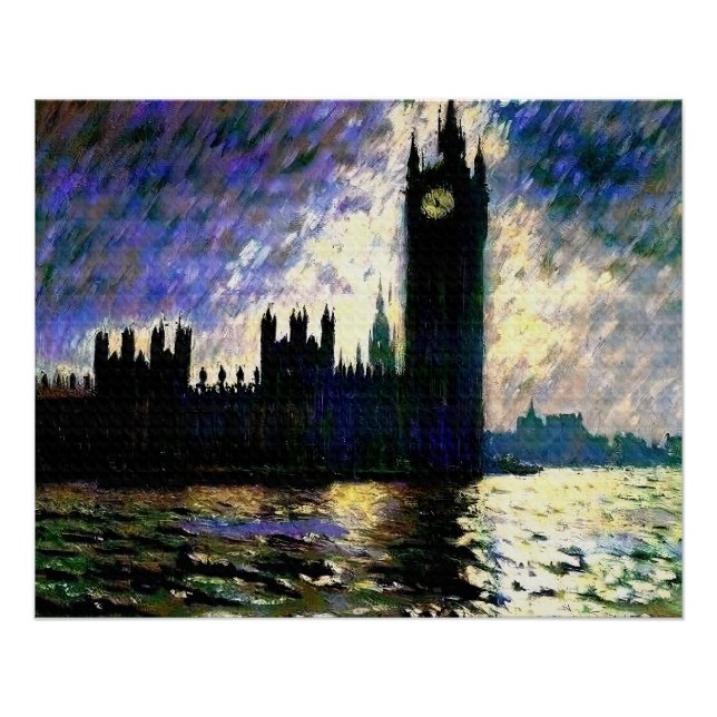 Póster Casas impressionistas do Parlamento (Frente)