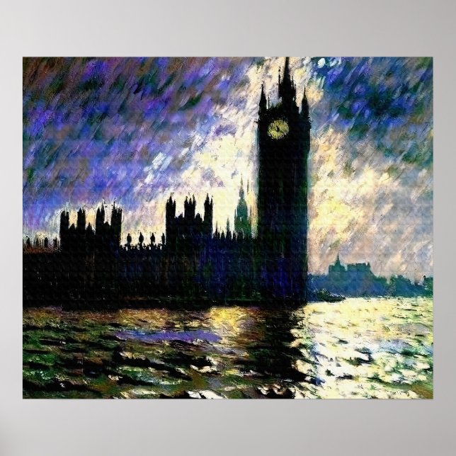 Poster Casas impressionistas do Parlamento (Frente)
