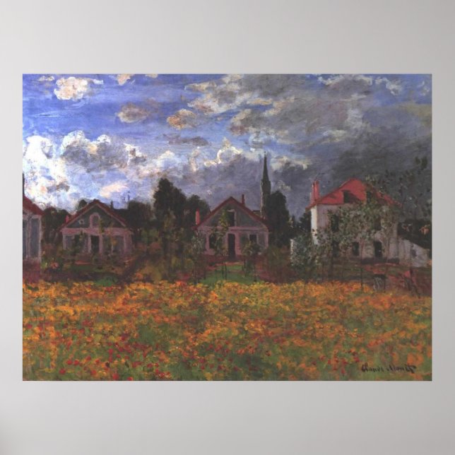 Poster Casas Na Argentina - Claude Monet - 1873 (Frente)