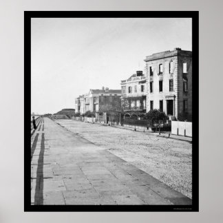 Póster Casas na bateria em Charleston, SC 1865