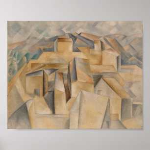Poster Casas no Morro, Horta por Picasso (1909)