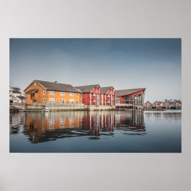 Poster Casas Pintadas Norueguesas (Frente)