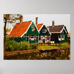 Poster Casas Tradicionais Holandesas