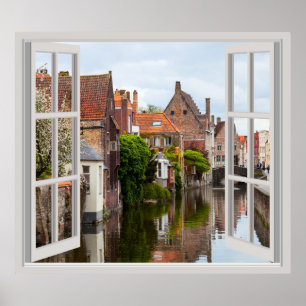 Poster Casas velhas em Bruges