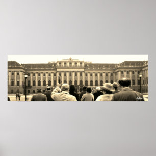 Poster Casas Vintage Áustria Viena Schonbrunn