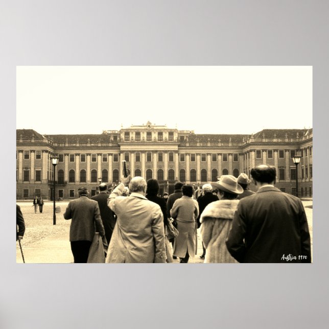 Poster Casas Vintage Áustria Viena Schonbrunn (Frente)